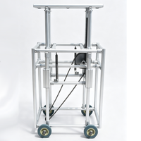 Carro de Manipulación de Materiales Lean de Aluminio LCIA de Bajo Costo con Gravedad y Movimiento Recíproco para Producción Lean, Sin Electricidad