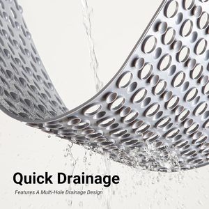Tapis <span class=keywords><strong>de</strong></span> bain et <span class=keywords><strong>de</strong></span> <span class=keywords><strong>douche</strong></span> antidérapant en PVC écologique 31,5x47,2 pouces, séchage rapide, trous <span class=keywords><strong>de</strong></span> drainage, ventouses, doux et confortable - Product Image 5