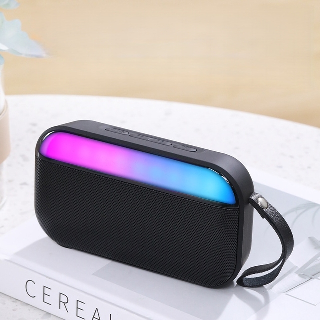 MQ Wireless Audio Speaker Portable Handle Bass Sound System RGB Rhythm Light TF Card Loud Sound Rechargeable Gift