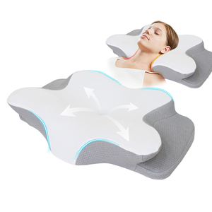 Thân thiện với môi cao cấp bộ nhớ bọt giường gối nhanh chóng vận chuyển Ergonomic thiết kế cong thoáng khí dệt kim gối hiện đại cho cổ - Product Image 1