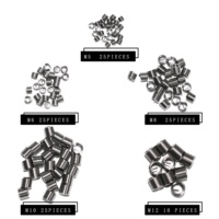 Kit de réparation de filetage holoalier, 131 pièces, filetage mâle, M5, M6, M8, M10, M12
