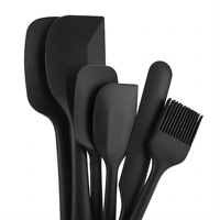 Spatule en silicone de qualité alimentaire tout-en-un, outil de pâtisserie résistant à la chaleur, lisseur de crème et de dessert, grattoir, ensemble de spatules entièrement enveloppées