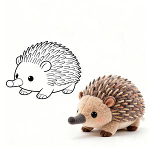 Juguete de Peluche de Echidna de Alta Calidad, Personalizado, de Algodón PP, Suave, para Aliviar el Estrés, Tamaños Personalizados - Product Image 1