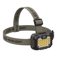 Lampe frontale portable à détecteur de mouvement avec affichage LCD, rechargeable par USB, étanche, LED à faisceau réglable pour camping, réparation et activités extérieures