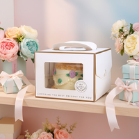 Boîte d'emballage pour gâteau de mariage, anniversaire, grande taille, à étages, haute, blanche, réglable en hauteur, boîte de boulangerie