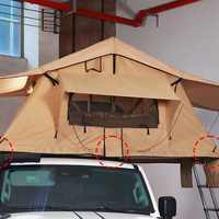 Carpa de Techo Automática para las Cuatro Estaciones, Impermeable, de Tela Oxford de 3000 mm, Carpa de Techo Blando para 2 Personas, para SUV Todoterreno, Campamento en Autocaravana