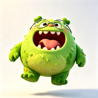 Jouets en vinyle PVC personnalisés OEM, figurine mignonne de monstre vert joyeux avec lunettes, poupée alien style peluche pour enfants et cadeaux