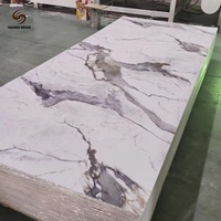 Feuille de marbre PVC UV à motif personnalisé pour la marque d'agencement intérieur