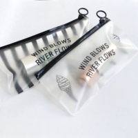 Sac à fermeture éclair en PVC PE givré noir mat recyclable et écologique pour vêtements, chaussettes, chaussures et fourrures avec impression de logo personnalisée