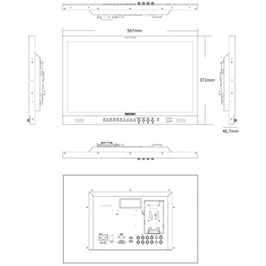 SEETEC P238-9HSD 23.8 "3G-SDI 4K HDM moniteur de diffusion usine directe 1920x1080 IPS LCD B2B personnalisable 4K moniteur de diffusion - Product Image 6
