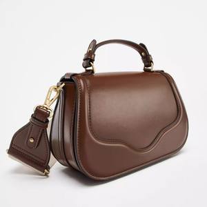 2025 New <b>Women's</b> Elegant Handheld <b>Saddle</b> <b>Bag</b> Commuting Outing Casual PU Crossbody Shoulder <b>Bag</b> Versatile Polyester Lining - Product Image 2