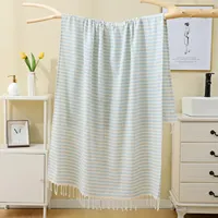 LOGO personnalisé 100% coton Fouta turc serviette de plage Peshtemal Extra Large 180*100CM dépouillé turc Mandala serviette de plage