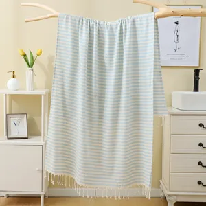 LOGO personalizzato 100% cotone Fouta turco telo mare <span class=keywords><strong>Peshtemal</strong></span> Extra Large 180*100CM spogliato telo mare turco Mandala - Product Image 5