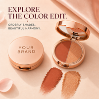 Palette d'ombres à paupières à effet duo-chrome en marque privée, faible MOQ, avec formule mate et scintillante, résistante à l'eau, pour un look naturel