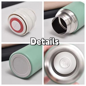 Set Regalo Aziendale da Viaggio con Thermos in Acciaio Inox da 500ml Personalizzato ZB Factory con Tre Coperchi Bottiglia Termica Isolata per Auto - Product Image 4