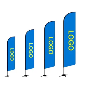 बिक्री के लिए कस्टम सस्ती कीमत लोगो आउटडोर प्रोमोशनल विज्ञापन फेदर फ्लैग पोल