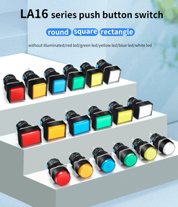 Husa 16Mm Vergrendeling Momentary Plastic Drukknop Schakelaar Verlicht Cirkel Vierkant Rechthoek La16 Schakelaar 3a 6V 12V 24V 220V - Product Image 3