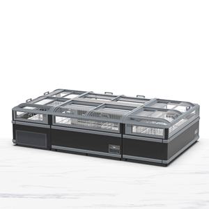 Congélateur coffre à dégivrage automatique de haute qualité pour supermarché, 400L, avec deux compartiments, vitrine réfrigérée pour la viande - Product Image 3