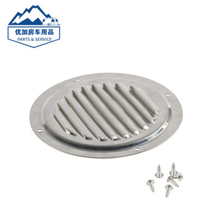 Couverture de ventilation ronde de 127 mm en acier inoxydable à persiennes pour bateau, camping-car, fixation par vis - Product Image 3