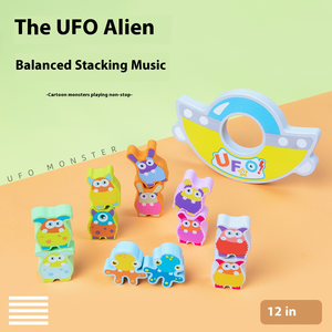 Haute qualité en bois dessin animé <span class=keywords><strong>extraterrestre</strong></span> Balance <span class=keywords><strong>jeux</strong></span> de société enfants début éducatif empilage jouets pour enfants garçons filles - Product Image 2
