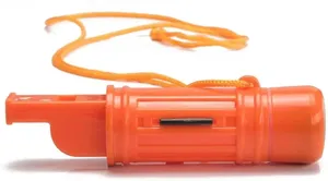 Silbato de Seguridad 5 en 1 de Plástico ABS para Supervivencia en Emergencias con Cordón, Brújula, Linterna, Lupa y Luz LED - Product Image 2