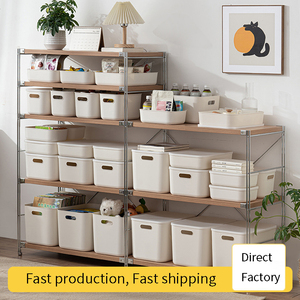 Contenedores de almacenamiento de plástico de alta calidad, diseño moderno, organizador de juguetes para niños, contenedor de almacenamiento de despensa, uso Popular para alimentos, estilo apilable - Product Image 3