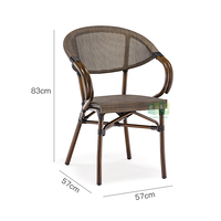 (E8029) — meuble empilable d'extérieur, chaise de salle à manger, moderne, pour jardin, patio et café, restaurant