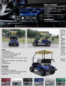 Nuevo Carro de Golf Eléctrico de 2 Plazas, el Mejor Carro de Golf con Batería de Litio, 4 Ruedas, 24 km/h, Capacidad de 300 kg - Product Image 6