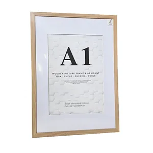 Cadre de décoration nordique 3d en chêne clair pour la maison, cadre photo en bois mat, avec fente de fente, A0 A1 A2 A3 A4 A5 A6 - Product Image 1