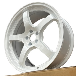 ล้อแรลลี่ปลอมแปลงสีขาว17-18นิ้วอะลูมิเนียมแบบ5ก้านสำหรับ Subaru WRX STI BRZ 2015-2021 5X114.3 5x100PCD - Product Image 3