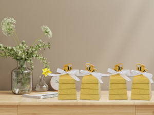 Bumble Bee caramelle scatole regalo alveare con nastri bomboniere scatole di caramelle per Baby Shower decorazioni di compleanno - Product Image 4