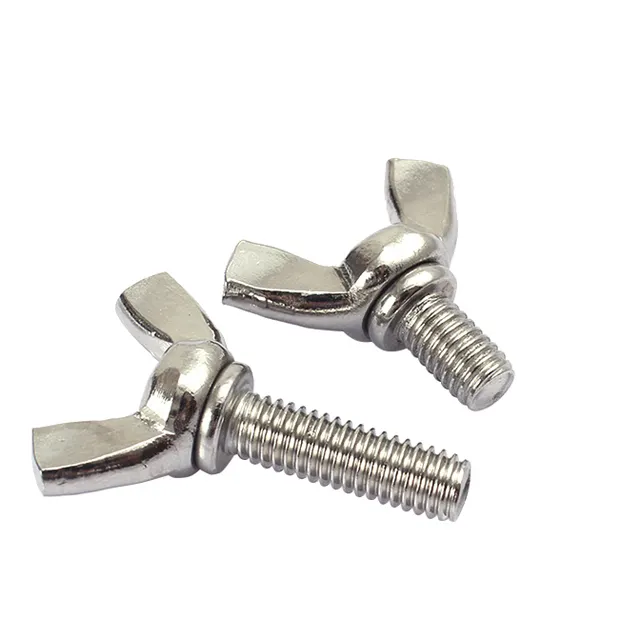 Inch steel regular wing screws special head wing bolt with wing nut din 316