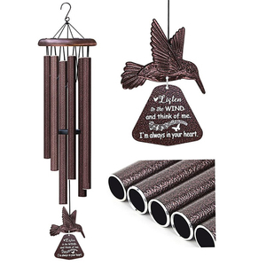 Campanas de Viento Personalizadas al por Mayor con Diseño de Colibrí, Recuerdo para Exteriores, Decoración Moderna con Tubos de Aluminio - Product Image 1
