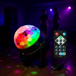 Luditek Music Light RGB LED Éclairage de fête DJ avec télécommande, lumière intérieure multicolore activée par le son - Product Image 2