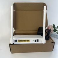Modem Fiber FTTH ONU ONT XPON F477V2 GPON EPON 1GE+3FE 1TEL 1USB WiFi 2.4G Single Band 12V 1A Model ONU