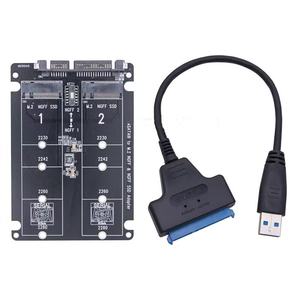 NGFF de doble puerto para placa adaptadora en serie SATA <span class=keywords><strong>M</strong></span>.<span class=keywords><strong>2</strong></span> SATA3.0 tarjeta de expansión USB Cables externos estado sólido dos puertos NGFF SATA3.0 - Product Image 5