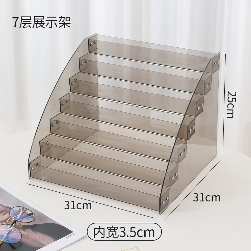 7-tier [Transparent Black] Display Shelf