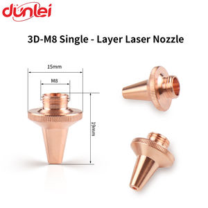3D M8シングルまたはダブルレイヤー口径: ファイバーレーザー切断ヘッド用1.0-5.0mmファイバーレーザーノズル - Product Image 3