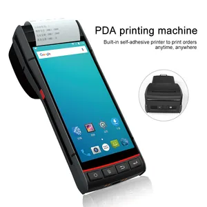 PDAS testi Android 9.0 dahili termal yazıcı ile 5.5 inç android pda mobil bilgisayar android yazıcı ele