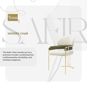 Silla de Comedor de Acero de Lujo Safir, Muebles Modernos Tapizados para Restaurante con Acolchado - Product Image 3