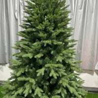 Sapin de Noël artificiel de luxe vert en PE et PVC mélangés, avec des branches abondantes, pour la décoration de la maison et du bureau pendant les fêtes