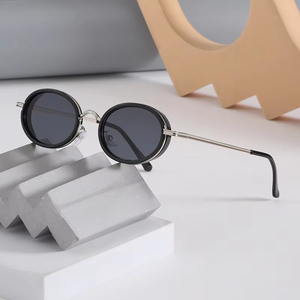 Custom Logo 2026 Fashion Men Women Leopard Candy Color Punk Sun Glasses UV400 Metal <b>Small</b> <b>Frame</b> Oval <b>Sunglasses</b> - Product Image 2