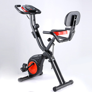 Upright Exercise Bike Magnetic Resistance Foldable With <b>Backrest</b> For Home Indoor Fitness Weight Loss Workout Equipment - Product Image 1