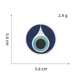<span class=keywords><strong>Prix</strong></span> <span class=keywords><strong>de</strong></span> gros Nouveaux patchs thermocollants brodés bleus en forme <span class=keywords><strong>de</strong></span> cœur rond et <span class=keywords><strong>de</strong></span> goutte d'eau avec motif œil <span class=keywords><strong>de</strong></span> démon pour vêtements - Product Image 3