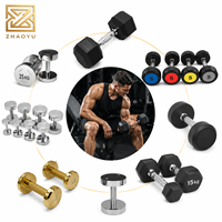 Ensemble de barres d'haltères ZY Commercial, barres droites et incurvées à poids fixe, équipement de musculation pour centre de fitness