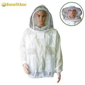 Traje de Apicultura, Equipo de Apicultura, Chaqueta de Apicultura Ventilada de <span class=keywords><strong>Malla</strong></span> con Capucha y Velo - Product Image 2