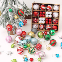 Bola Ornamen Natal PVC untuk Dekorasi Natal, Hiasan Bola Meriah