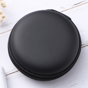 Estuche para auriculares con logotipo personalizado Mini redondo Estuche para auriculares con cremallera Eva de cuero PU para Airpods <span class=keywords><strong>Earpods</strong></span> <span class=keywords><strong>Pro</strong></span> - Product Image 4