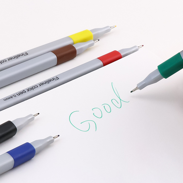 0.4mm Fine Line Point Sketch Fineliner Plastic Marker Pen Set Color Writing Drawing Lettering Art Markers with Custom Logo
