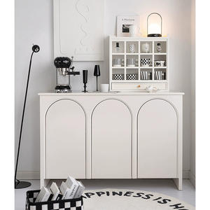 Armadi da soggiorno in legno bianco nordico credenza a Buffet Server portabottiglie Console Bar Cabinet mobili per la casa - Product Image 2